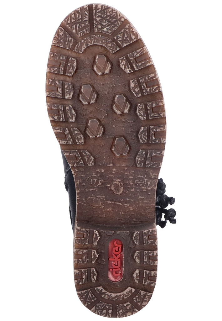 Rieker Stiefel Lederimitat Schwarz/Braun Warmfutter