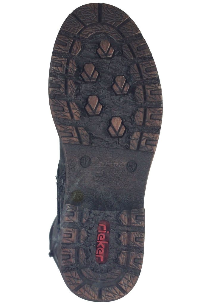 Rieker Stiefel Lederimitat Schwarz Warmfutter