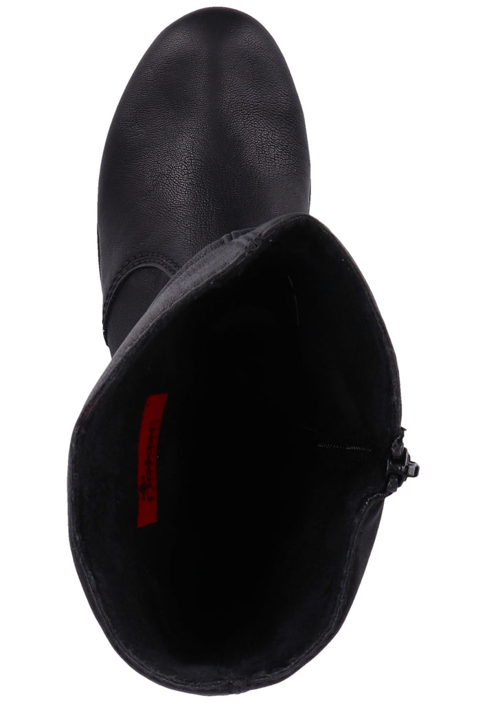 Rieker Stiefel Lederimitat Schwarz Warmfutter