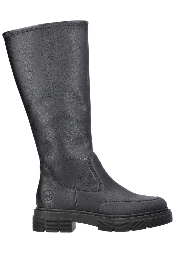 Rieker Stiefel Lederimitat/Textil Schwarz