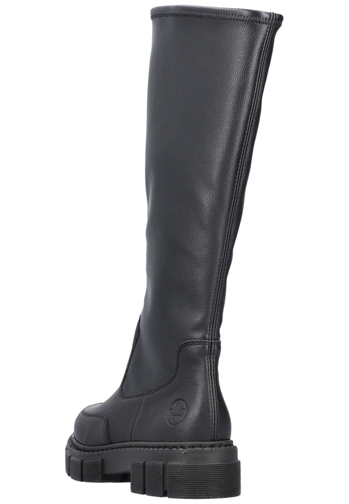 Rieker Stiefel Lederimitat/Textil Schwarz