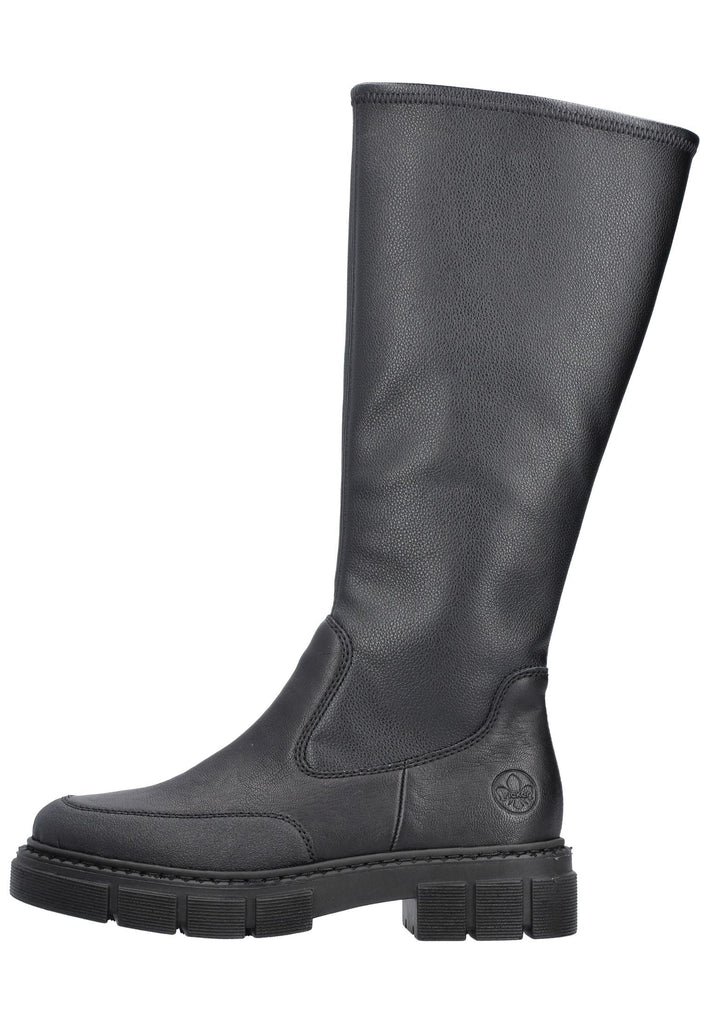 Rieker Stiefel Lederimitat/Textil Schwarz