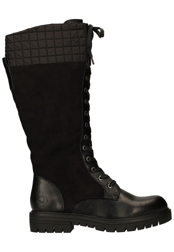 Rieker Stiefel Lederimitat/Textil Schwarz