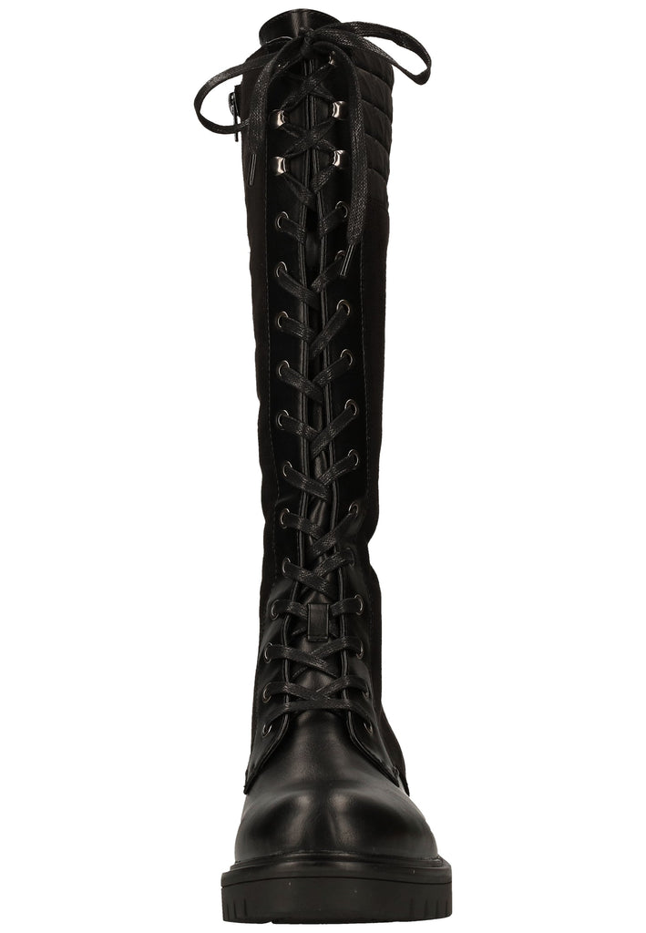 Rieker Stiefel Lederimitat/Textil Schwarz