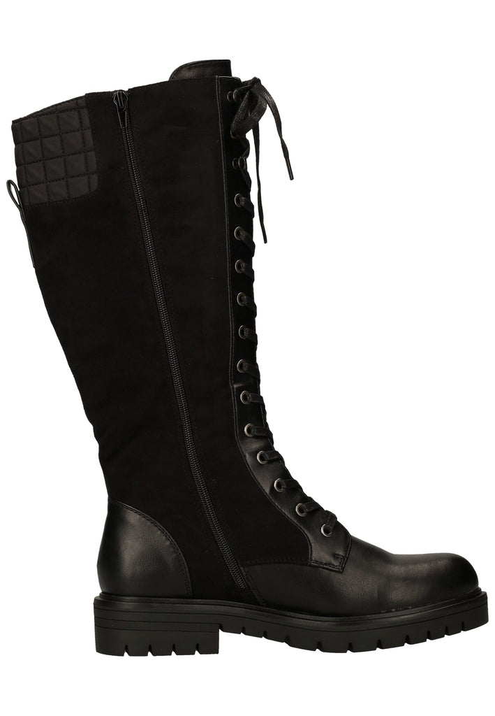 Rieker Stiefel Lederimitat/Textil Schwarz