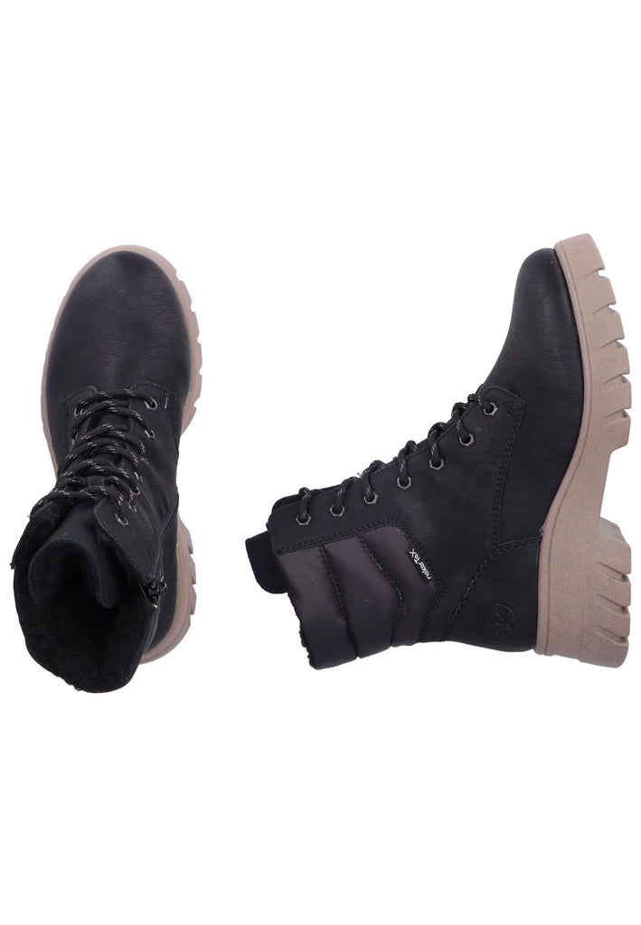 Rieker Stiefel Lederimitat/Textil Schwarz Warmfutter