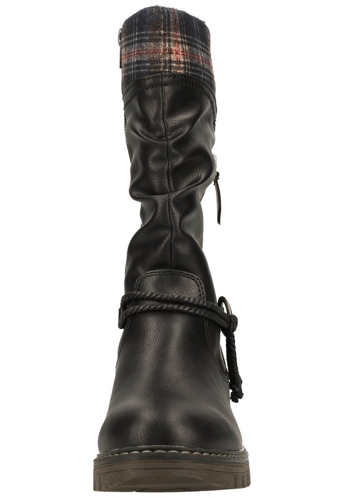 Rieker Stiefel Lederimitat/Textil Schwarz Warmfutter