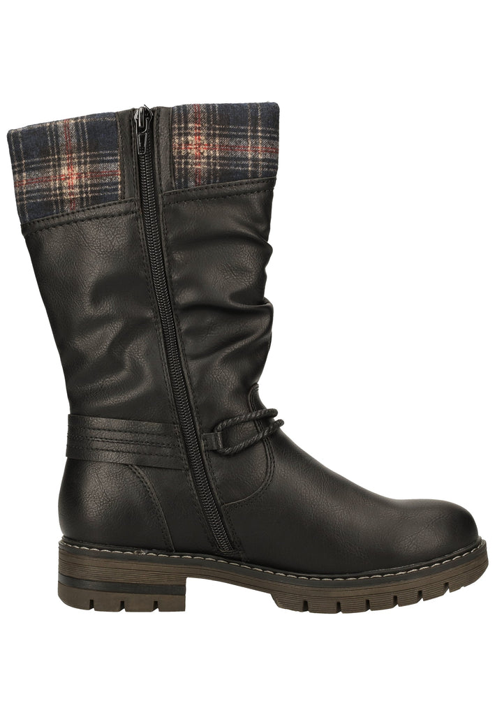 Rieker Stiefel Lederimitat/Textil Schwarz Warmfutter