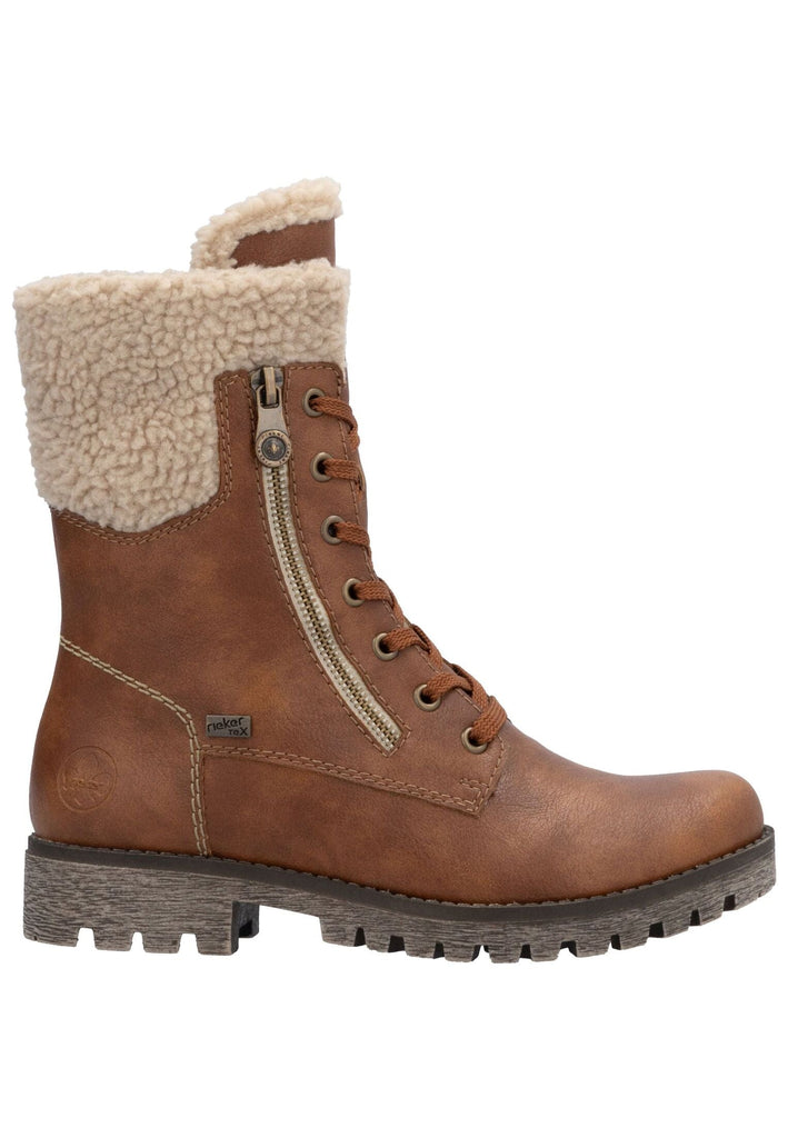 Rieker Stiefel Lederimitat Zimt Warmfutter