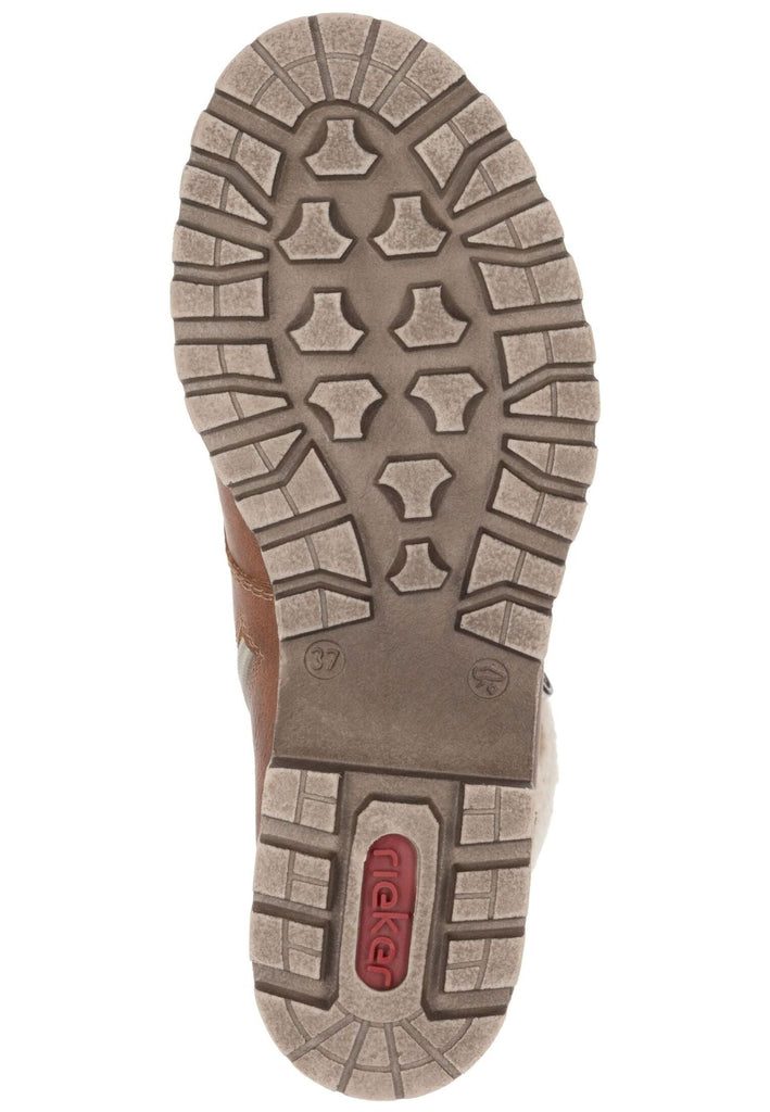 Rieker Stiefel Lederimitat Zimt Warmfutter