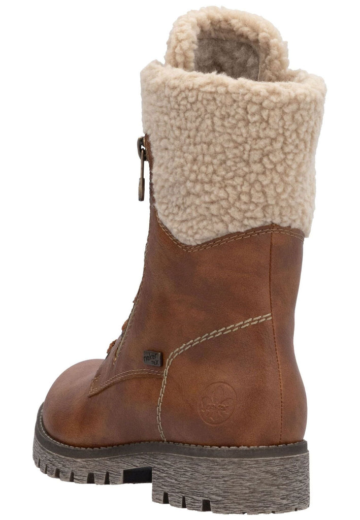 Rieker Stiefel Lederimitat Zimt Warmfutter
