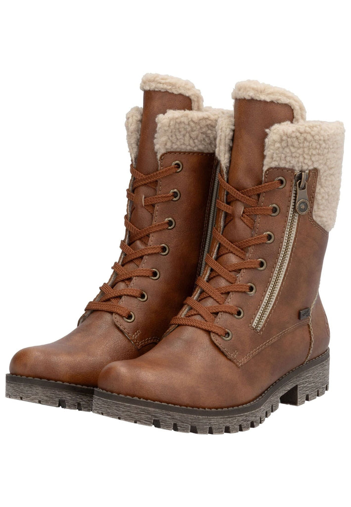 Rieker Stiefel Lederimitat Zimt Warmfutter