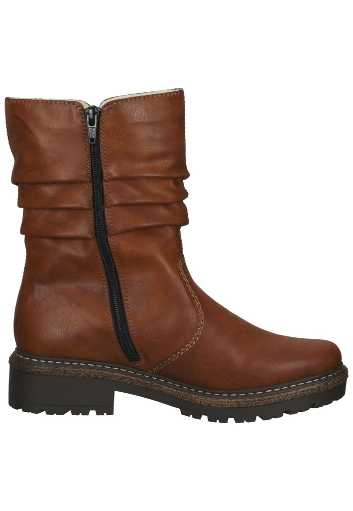 Rieker Stiefel Lederimitat Zimt Warmfutter