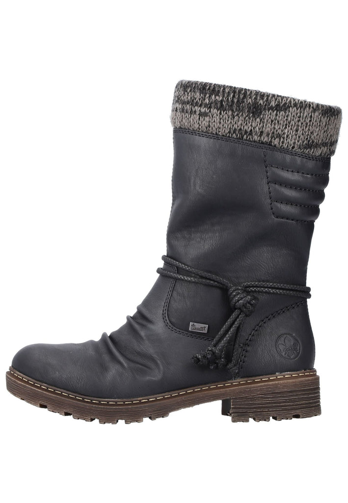 Stiefel Rieker Stiefel Lederimitat/Textil Schwarz/Grau