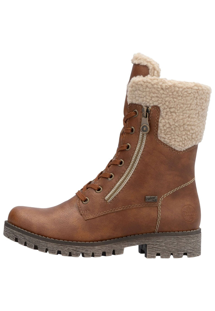 Stiefel Rieker Stiefel Lederimitat Zimt Warmfutter