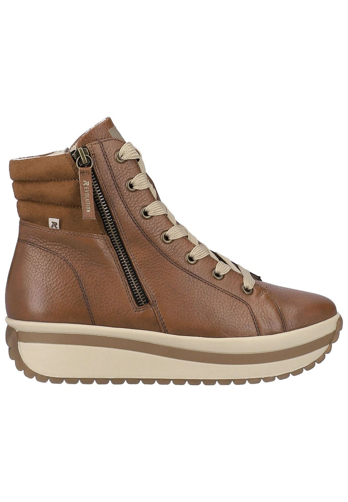 Rieker Stiefelette Glattleder Braun Warmfutter