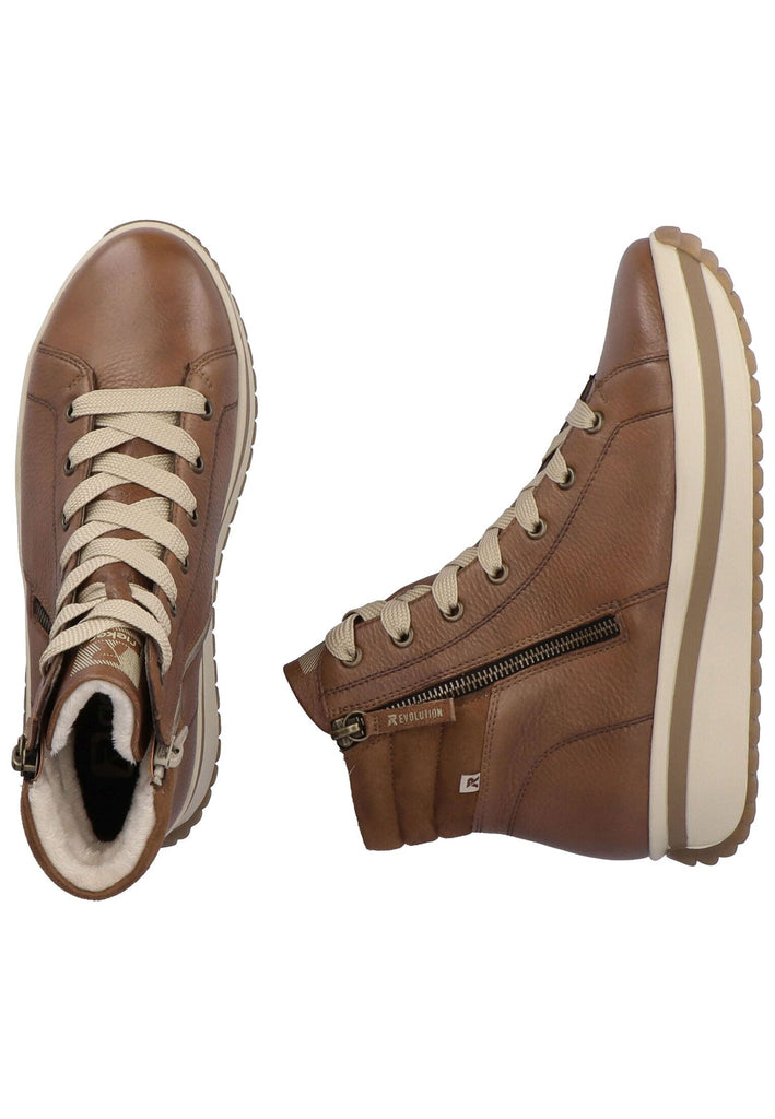 Rieker Stiefelette Glattleder Braun Warmfutter