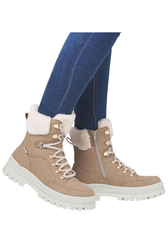 Rieker Stiefelette Glattleder Camel Warmfutter