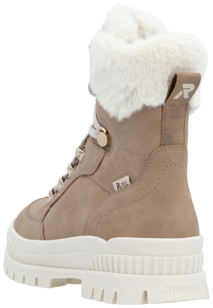 Rieker Stiefelette Glattleder Camel Warmfutter
