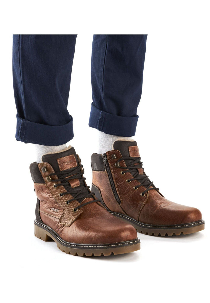 Rieker Stiefelette Glattleder Cognac Warmfutter