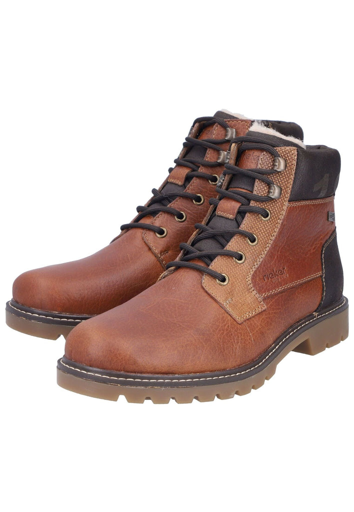 Rieker Stiefelette Glattleder Cognac Warmfutter