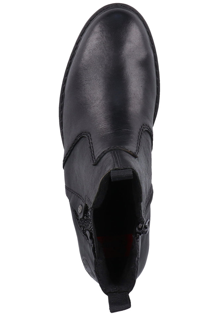 Rieker Stiefelette Glattleder Schwarz