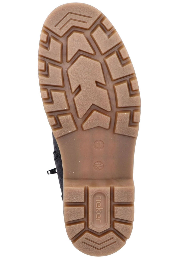 Rieker Stiefelette Glattleder Schwarz Warmfutter