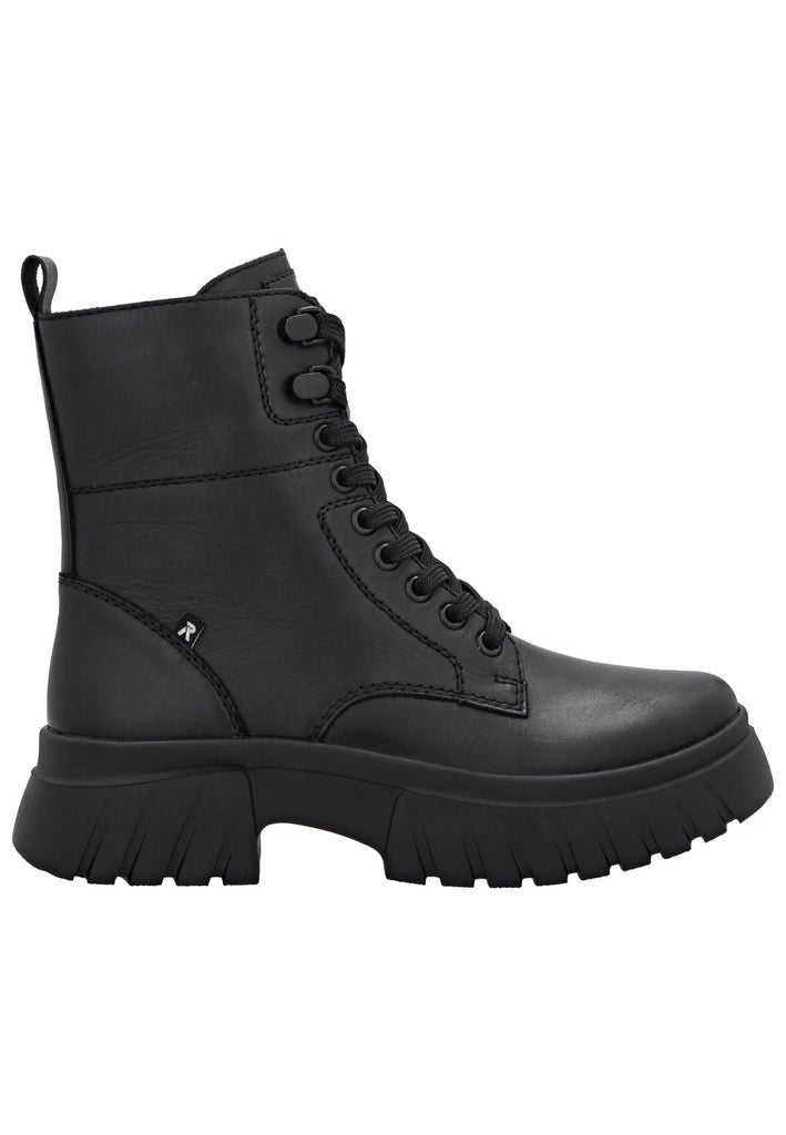 Rieker Stiefelette Glattleder Schwarz Warmfutter