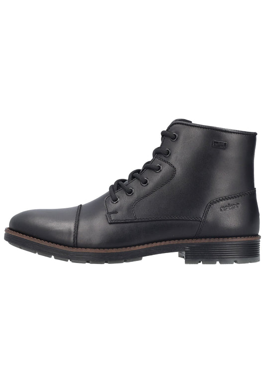 Rieker Stiefelette Glattleder Schwarz Warmfutter