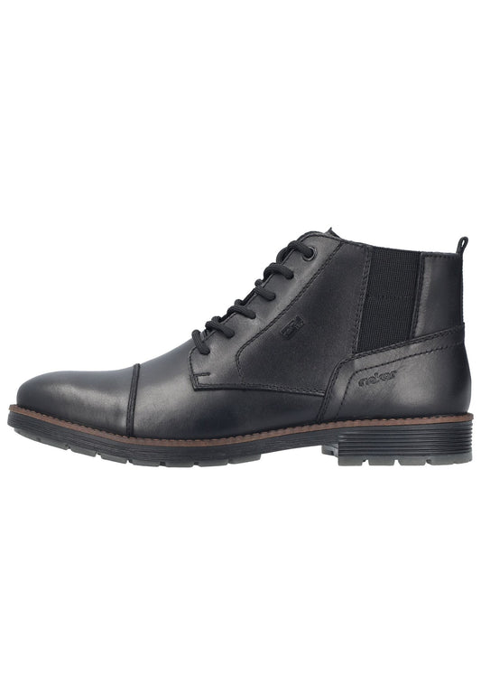 Rieker Stiefelette Glattleder Schwarz Warmfutter