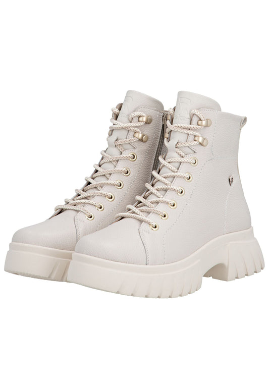 Rieker Stiefelette Glattleder Weiß