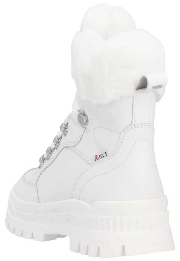 Rieker Stiefelette Glattleder Weiß Warmfutter