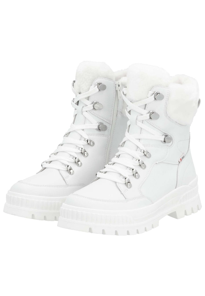 Rieker Stiefelette Glattleder Weiß Warmfutter