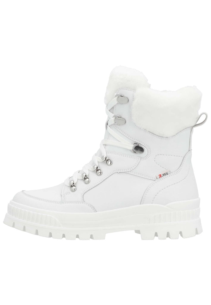 Rieker Stiefelette Glattleder Weiß Warmfutter