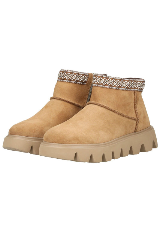 Rieker Stiefelette Leder Beige Warmfutter