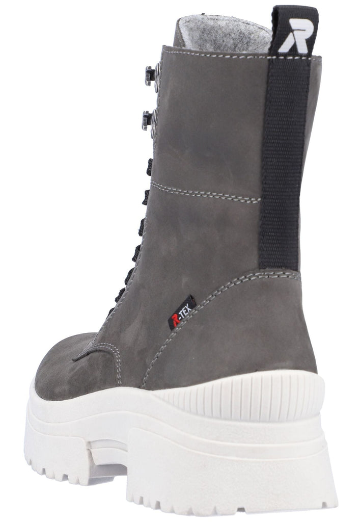 Rieker Stiefelette Leder Grau/Schwarz