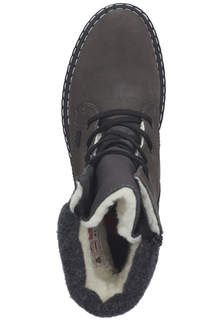 Rieker Stiefelette Leder Grau Warmfutter