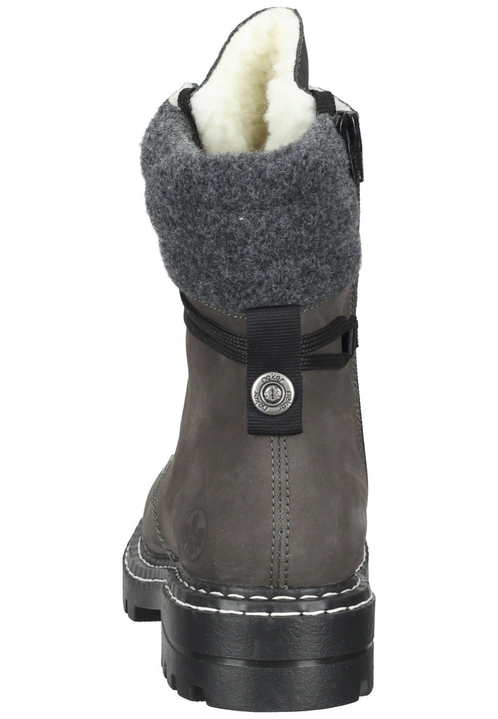 Rieker Stiefelette Leder Grau Warmfutter