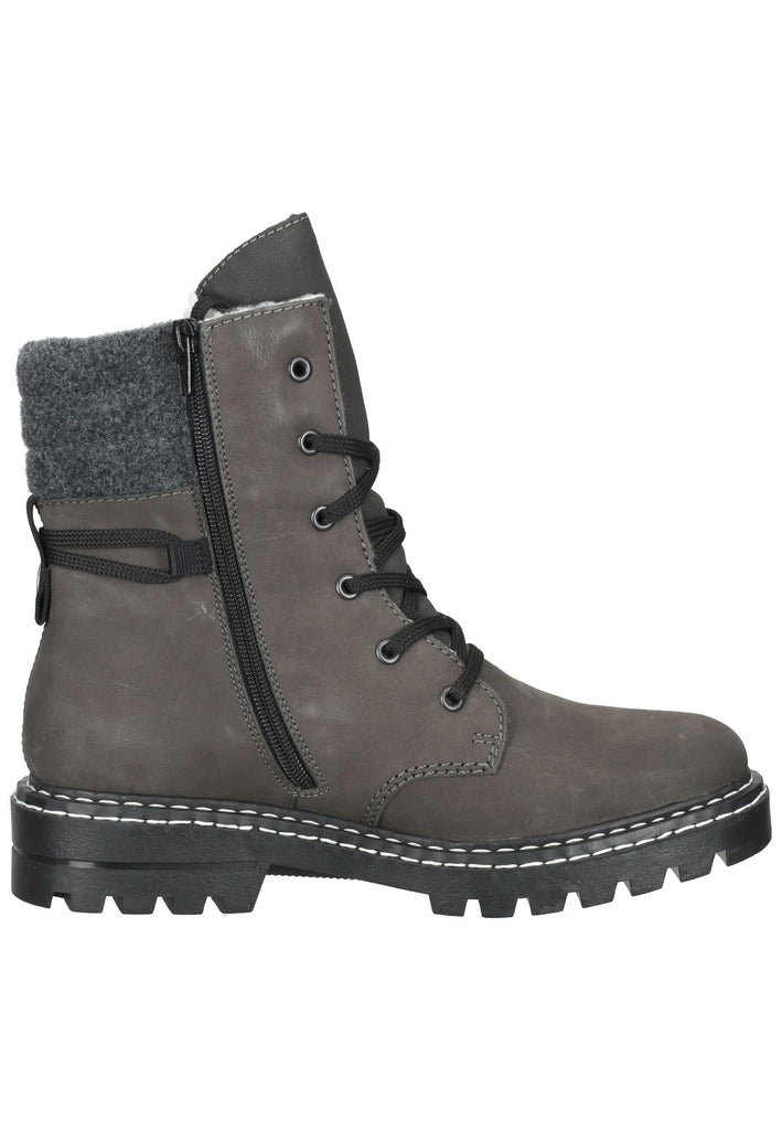 Rieker Stiefelette Leder Grau Warmfutter