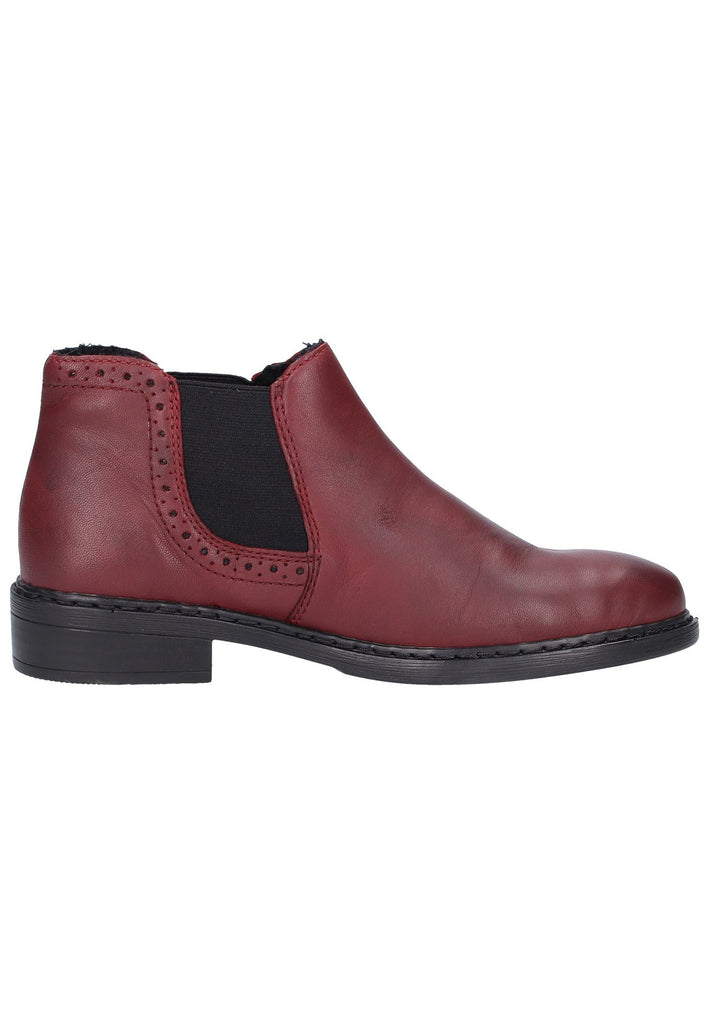 Rieker Stiefelette Leder Rot