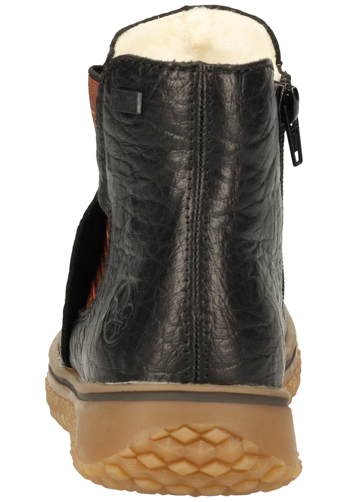 Rieker Stiefelette Leder Schwarz/Braun Warmfutter