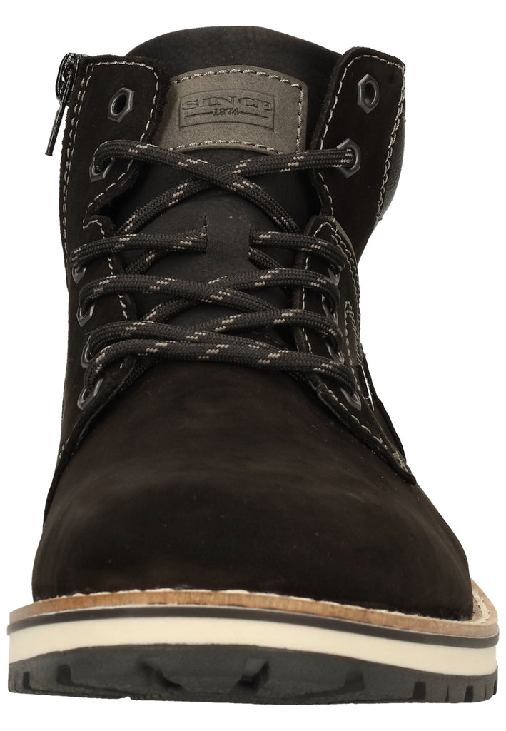 Rieker Stiefelette Leder Schwarz/Grau