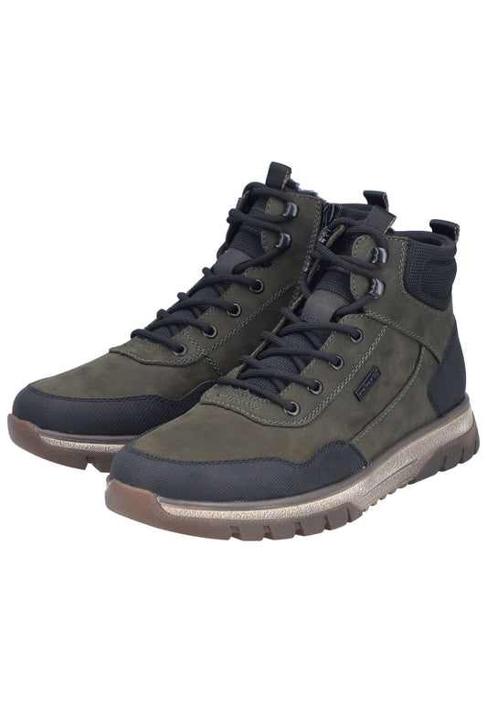 Rieker Stiefelette Leder Schwarz Kombi Warmfutter