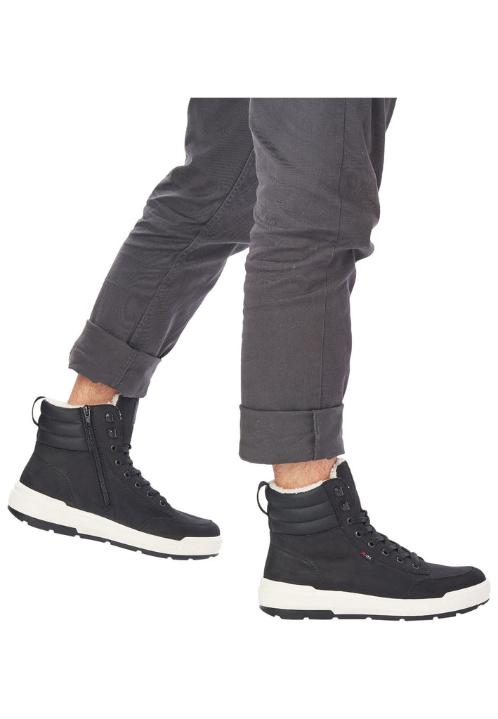 Rieker Stiefelette Leder Schwarz Warmfutter