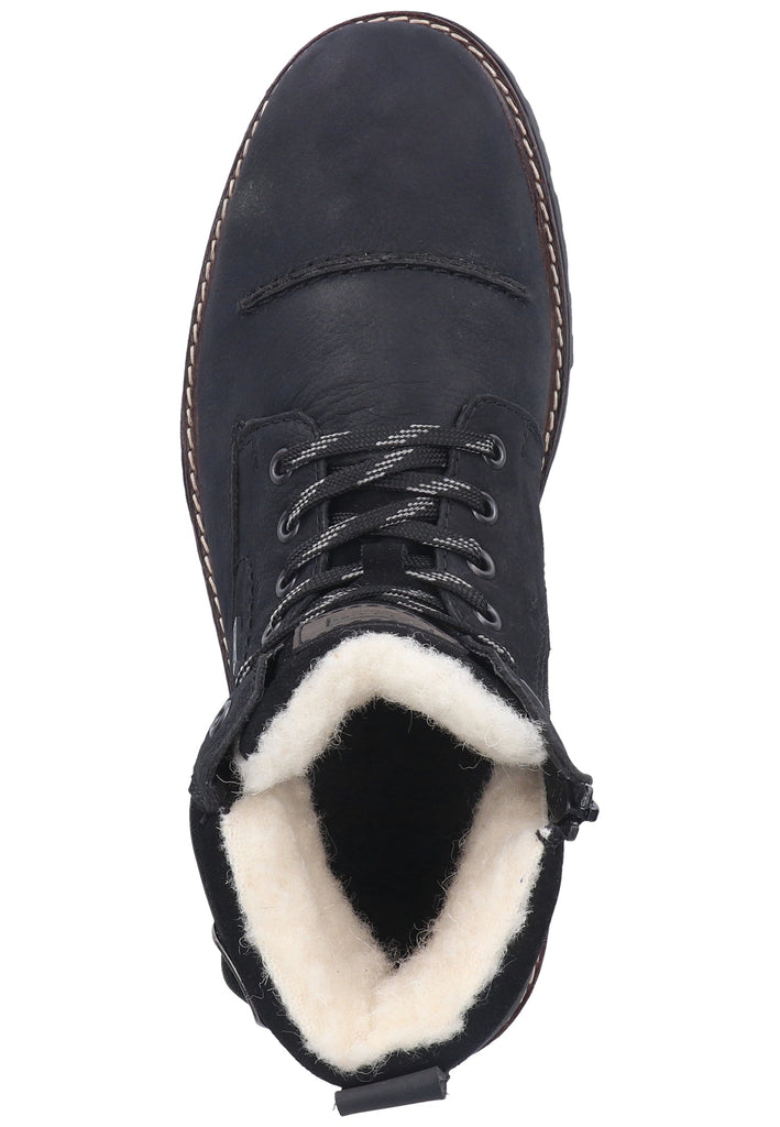 Rieker Stiefelette Leder Schwarz Warmfutter