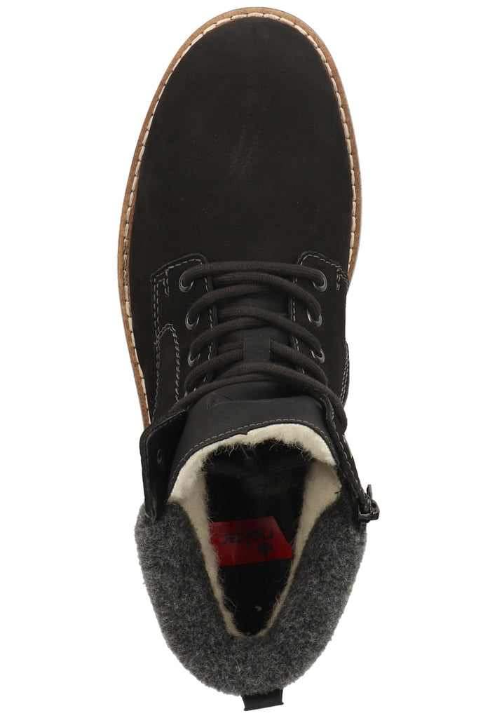 Rieker Stiefelette Leder/Synthetik Schwarz/Anthrazit Warmfutter