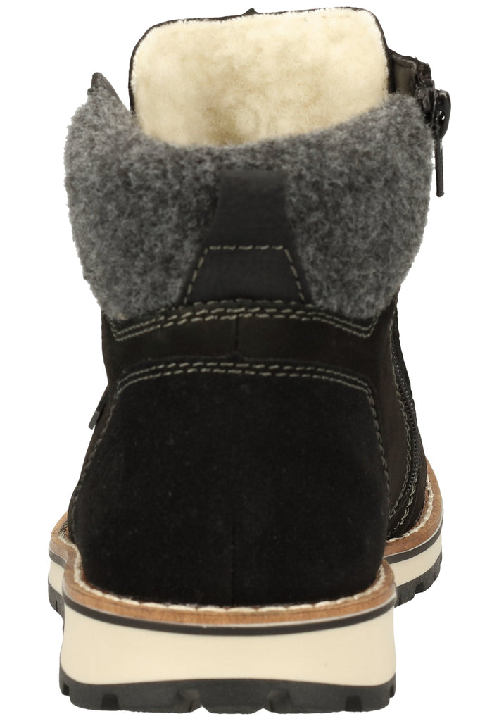 Rieker Stiefelette Leder/Synthetik Schwarz/Anthrazit Warmfutter