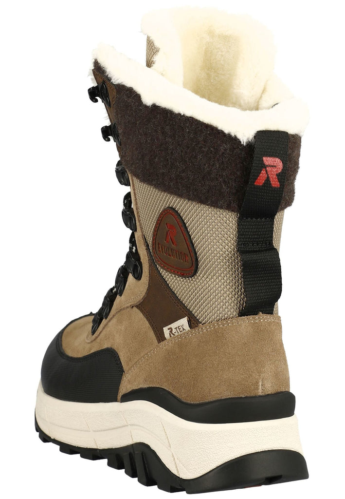 Rieker Stiefelette Leder/Textil Braun/Schwarz