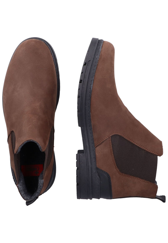 Rieker Stiefelette Leder/Textil Braun/Schwarz