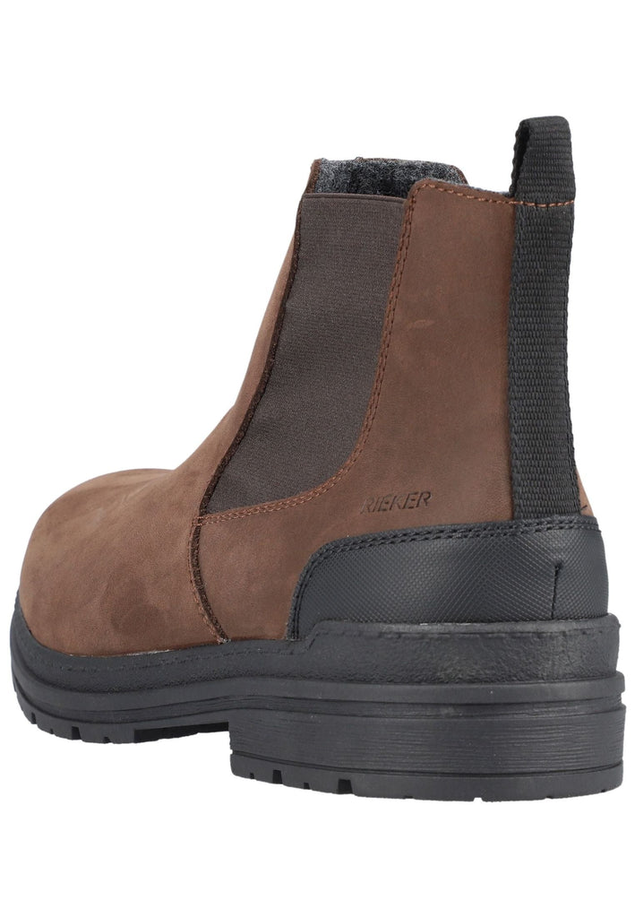 Rieker Stiefelette Leder/Textil Braun/Schwarz